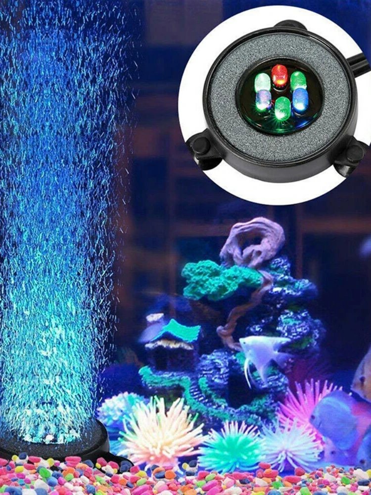 SubSN-Lumière précieuse sous-marine pour poissons, lampe à bulles d'air pour aquarium, document proxy LED, oxygène exécutif