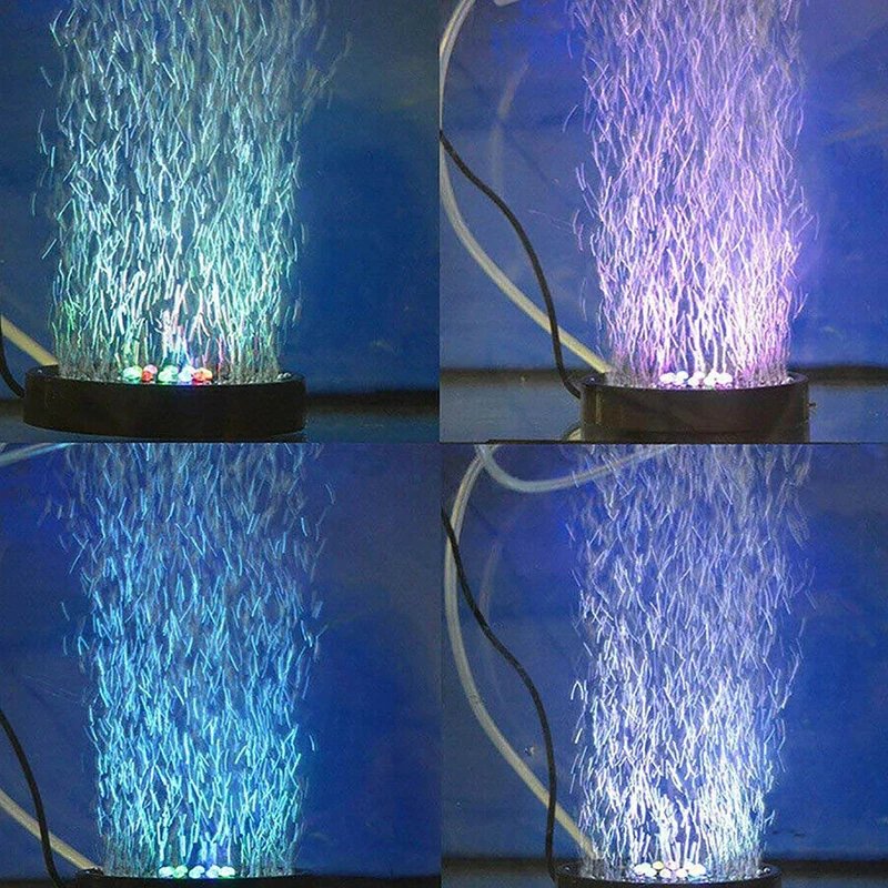 SubSN-Lumière précieuse sous-marine pour poissons, lampe à bulles d'air pour aquarium, document proxy LED, oxygène exécutif