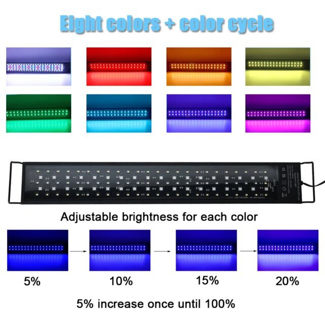 Full LED Fish Precious Lighting | Lampe de croissance des plantes | Décoration d'aquarium – Image 2
