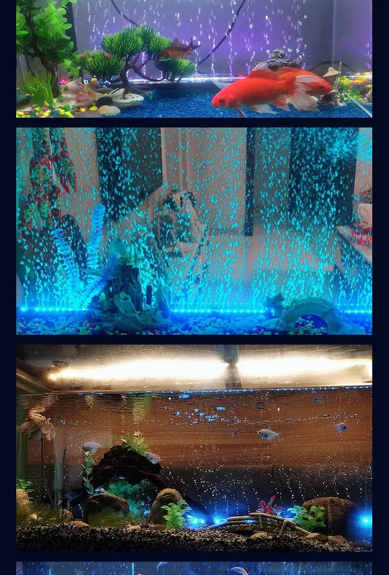 Lampe à bulles d'air LED pour aquarium, lampe sous-marine SubSN, lumière de poisson précieuse, document proxy, oxygène exécutif pour poisson précieux