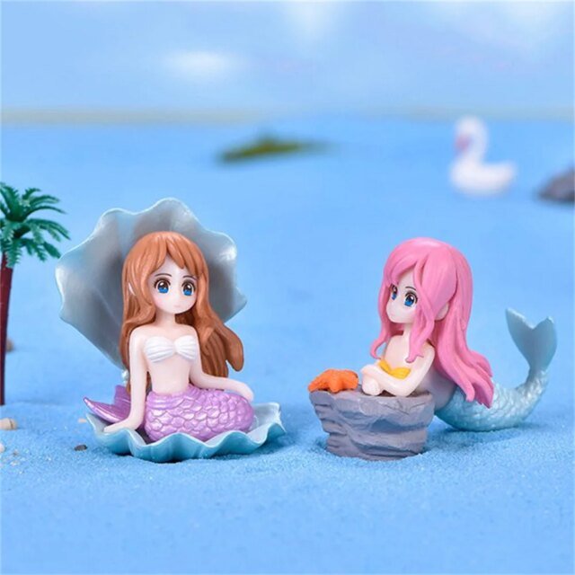 Décoration d'Aquarium en Plastique | Précieux Ornement de Petite Sirène, FigAuckland Miniature | Accessoires Artisanaux de Bureau – Image 4