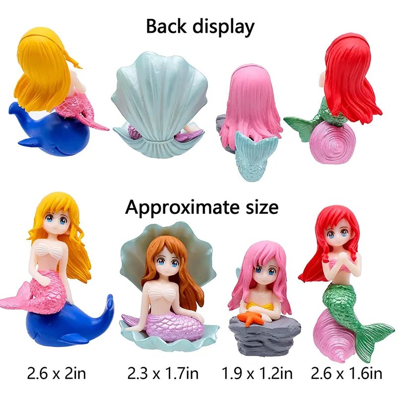 Décoration d'Aquarium en Plastique, Précieux Ornement de Petite Sirène, FigAuckland Miniature, Décor de Gâteau, Accessoires Artisanaux de Bureau Décoration d'Aquarium en Plastique, Précieux Ornement de Petite Sirène, FigAuckland Miniature, Décor de Gâteau, Accessoires Artisanaux de Bureau