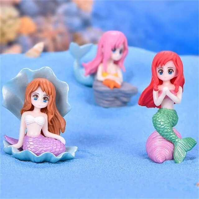 Décoration d'Aquarium en Plastique | Précieux Ornement de Petite Sirène, FigAuckland Miniature | Accessoires Artisanaux de Bureau – Image 3
