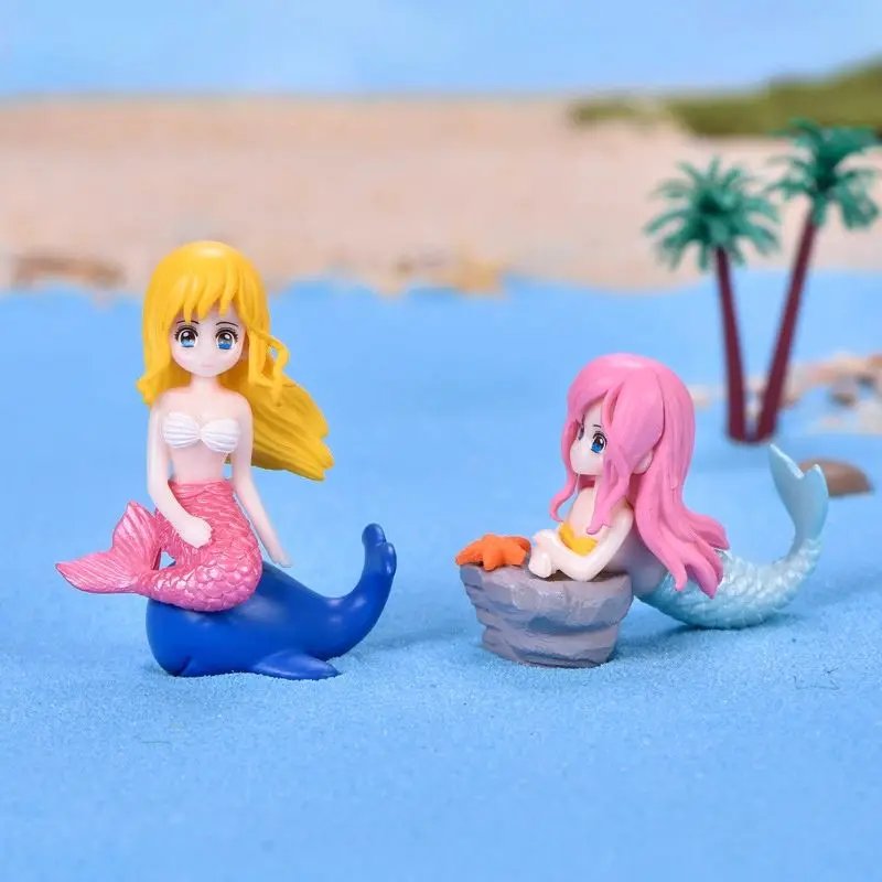 Décoration d'Aquarium en Plastique, Précieux Ornement de Petite Sirène, FigAuckland Miniature, Décor de Gâteau, Accessoires Artisanaux de Bureau