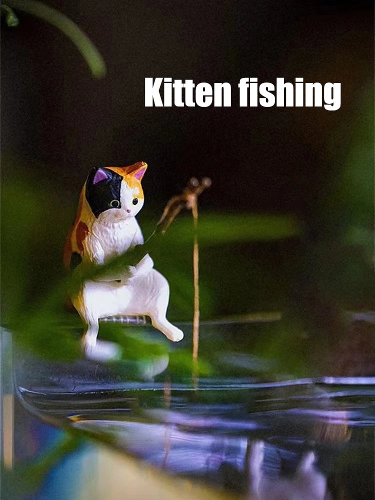 Décoration d'aquarium de pêche de chat, poisson précieux, intensifié, affichage, confliction, 1 pièce