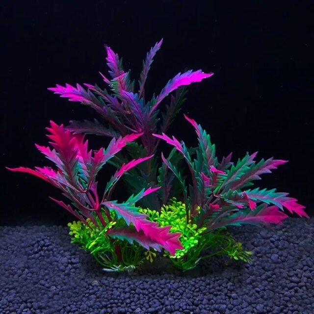 Ornement de plante précieuse d'aquarium | plantes de simulation d'eau | bol de poisson en plastique | décoration de mauvaises herbes – Image 2