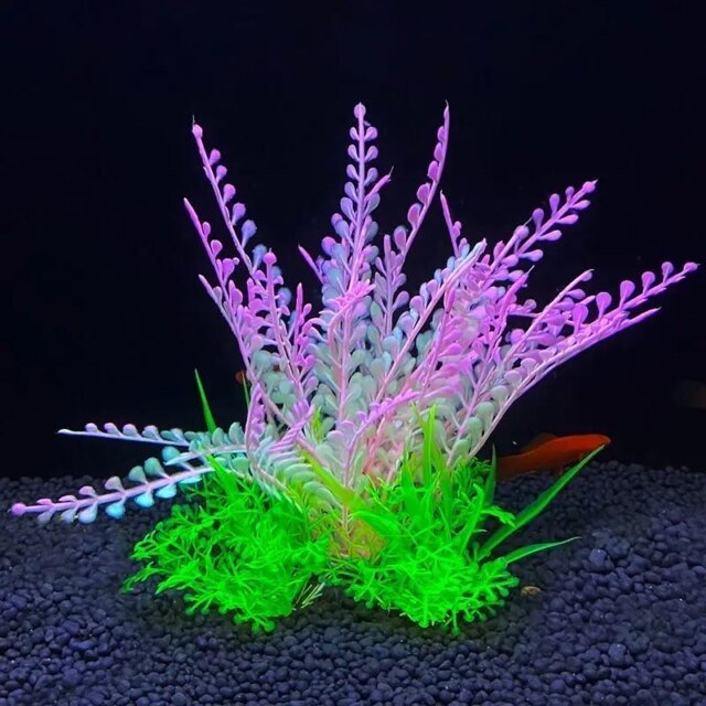 Ornement de plante précieuse d'aquarium | plantes de simulation d'eau | bol de poisson en plastique | décoration de mauvaises herbes – Image 3