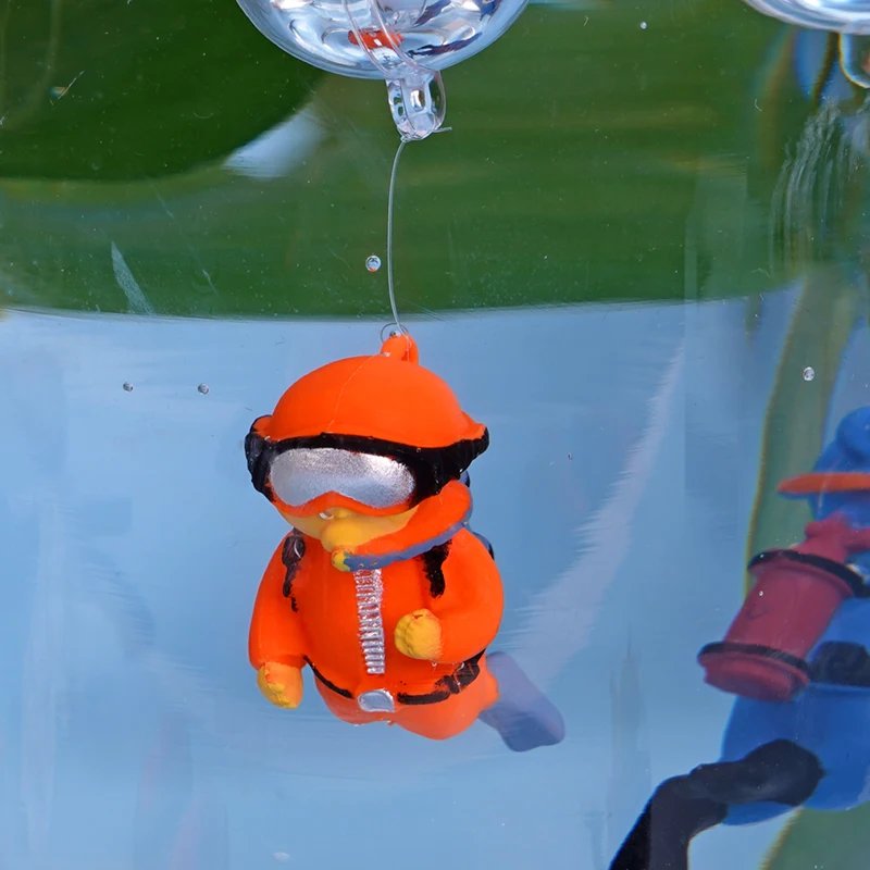Décor d'Aquarium de Poissons de Dessin Animé, Mini Plongeur, Simulation de Sirène Flottante, Décoration Précieuse, Pendentif Kiki, Accessoires
