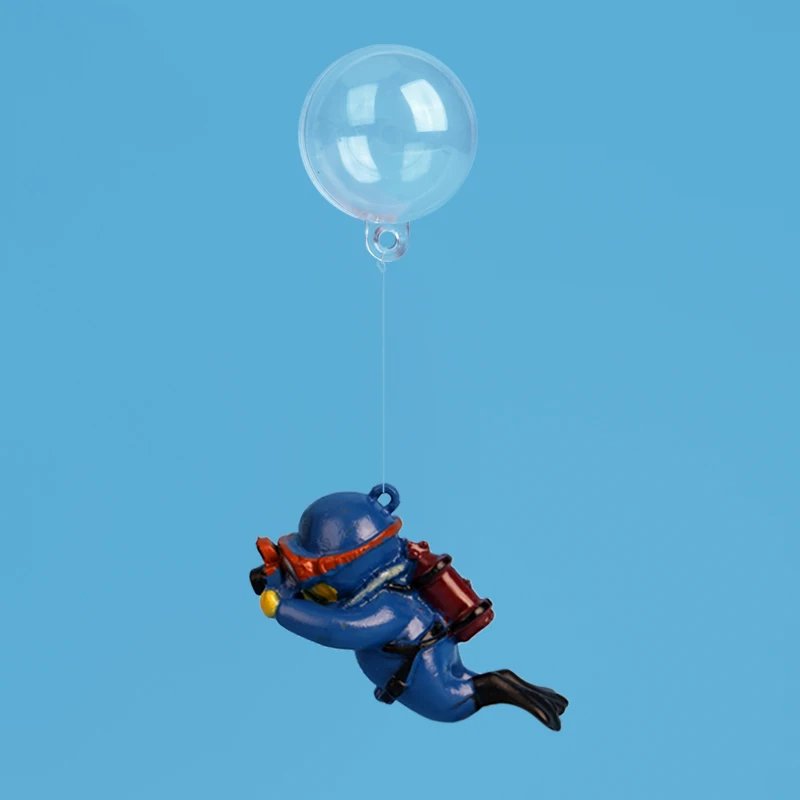 Décor d'Aquarium de Poissons de Dessin Animé, Mini Plongeur, Simulation de Sirène Flottante, Décoration Précieuse, Pendentif Kiki, Accessoires