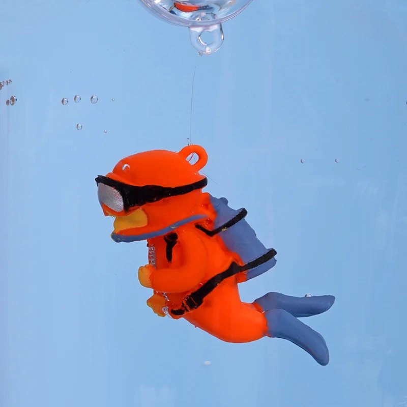 Décor d'Aquarium de Poissons de Dessin Animé, Mini Plongeur, Simulation de Sirène Flottante, Décoration Précieuse, Pendentif Kiki, Accessoires