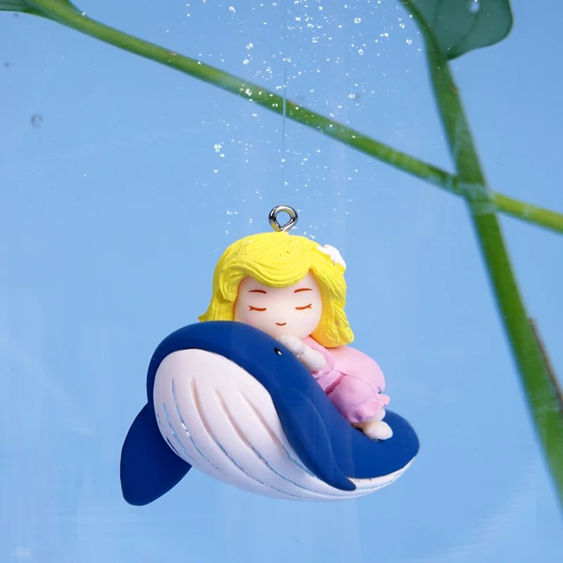Décor d'Aquarium de Poissons de Dessin Animé, Mini Plongeur, Simulation de Sirène Flottante, Décoration Précieuse, Pendentif Kiki, Accessoires
