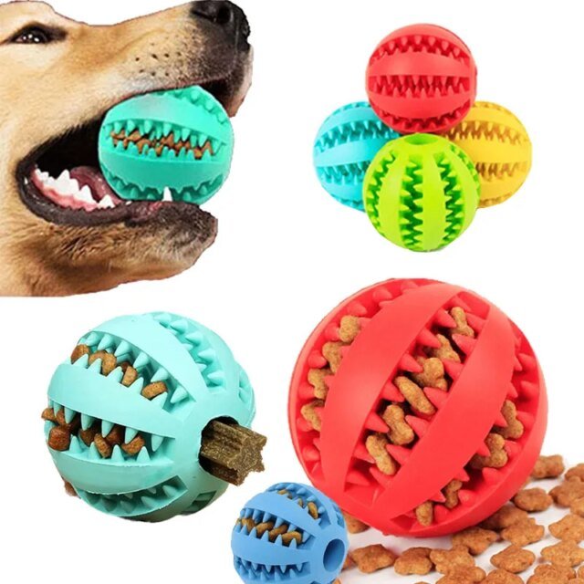 Balle en caoutchouc qui fuit pour chien et chat | jouet coule pour animaux de compagnie | jouets d'alimentation