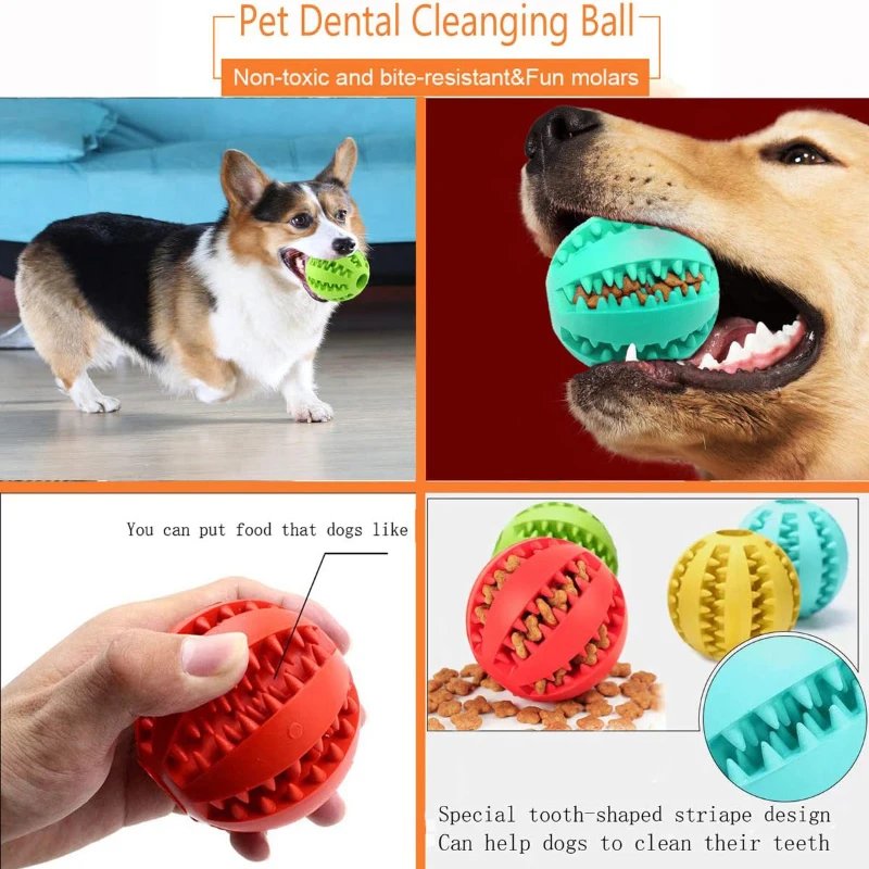 Balle en caoutchouc qui fuit pour chien et chat, jouet coule pour animaux de compagnie, chiot, jouets d'alimentation