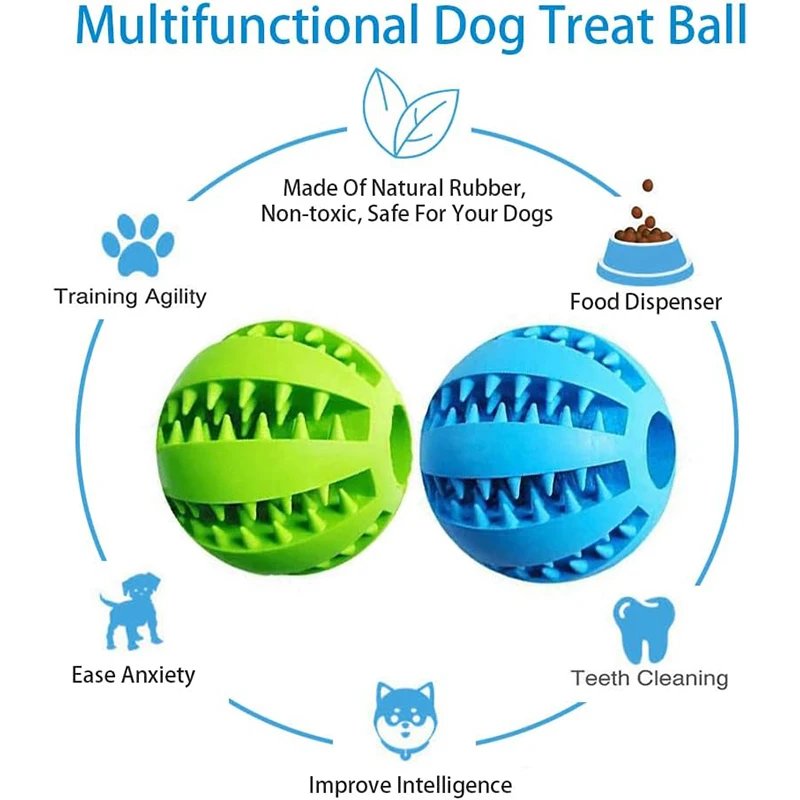 Balle en caoutchouc qui fuit pour chien et chat, jouet coule pour animaux de compagnie, chiot, jouets d'alimentation