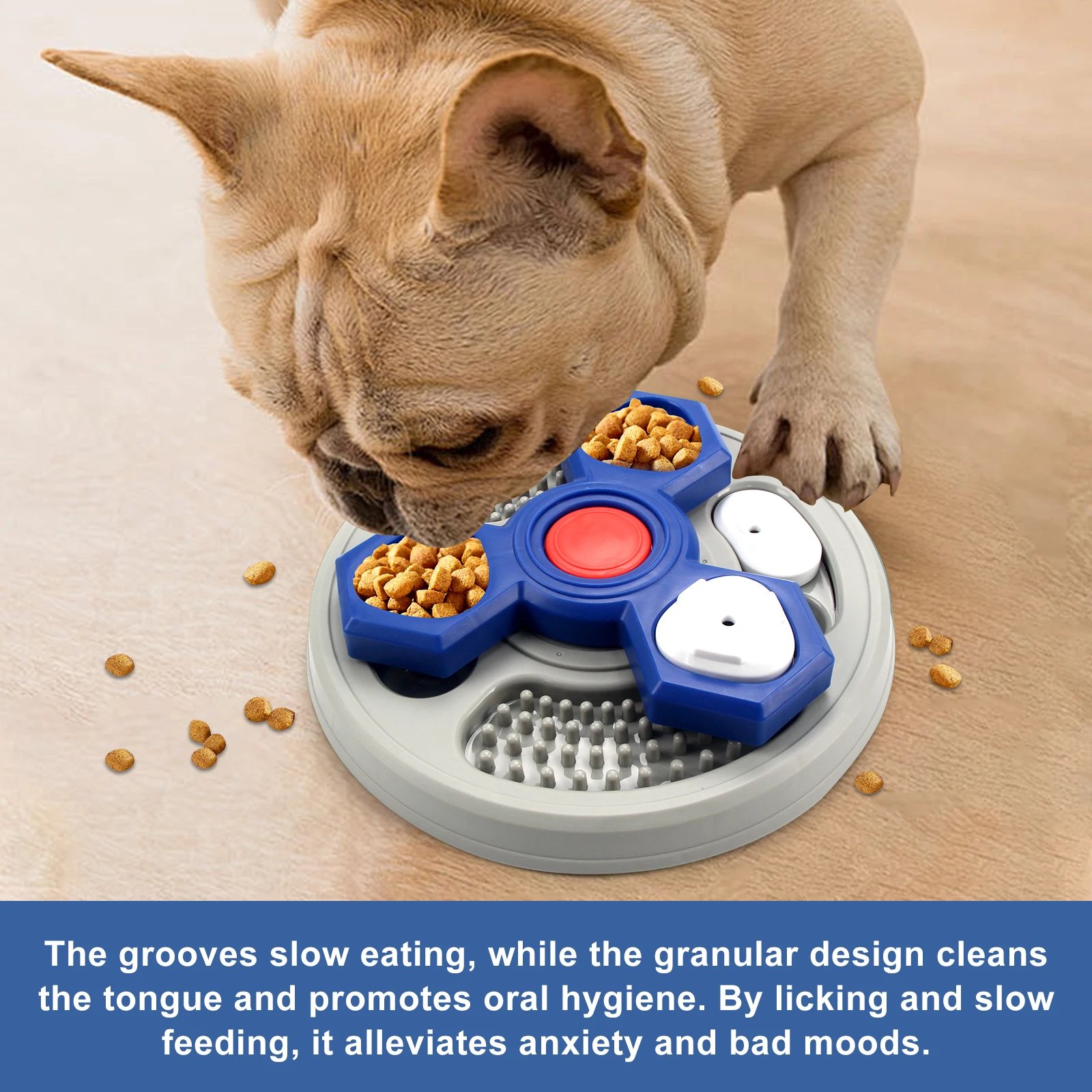 Jouet puzzle à 2 couches pour chien, distributeur de nourriture lent, augmentation interactive du QI du chiot, anti-étouffement, ustensiles cassins, assiettes à lécher pour chien Jouet puzzle à 2 couches pour chien, distributeur de nourriture lent, augmentation interactive du QI du chiot, anti-étouffement, ustensiles cassins, assiettes à lécher pour chien