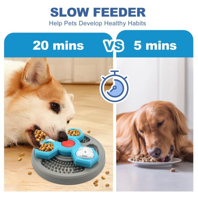 Jouet puzzle à 2 couches pour chien | distributeur de nourriture lent | augmentation interactive du QI du chiot | Anti-étouffement, ustensiles cassins | assiettes à lécher pour chien – Image 4