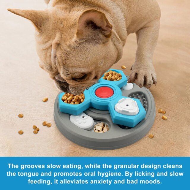 Jouet puzzle à 2 couches pour chien | distributeur de nourriture lent | augmentation interactive du QI du chiot | Anti-étouffement, ustensiles cassins | assiettes à lécher pour chien – Image 5