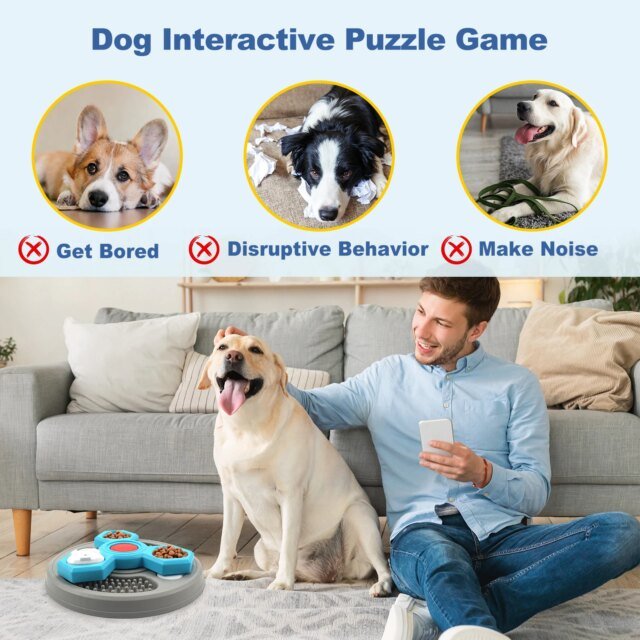 Jouet puzzle à 2 couches pour chien | distributeur de nourriture lent | augmentation interactive du QI du chiot | Anti-étouffement, ustensiles cassins | assiettes à lécher pour chien – Image 6