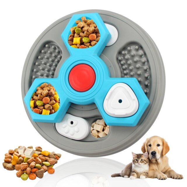 Jouet puzzle à 2 couches pour chien | distributeur de nourriture lent | augmentation interactive du QI du chiot | Anti-étouffement, ustensiles cassins | assiettes à lécher pour chien
