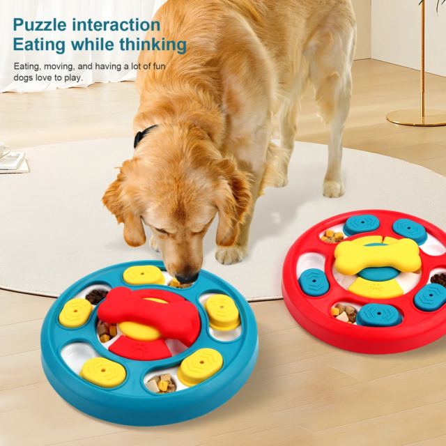 Jouet puzzle coule pour chien | mangeoire lente | augmentation du QI du chien | distributeur de nourriture, anti-étouffement, assiette à lécher pour chien | fournitures pour animaux de compagnie – Image 2