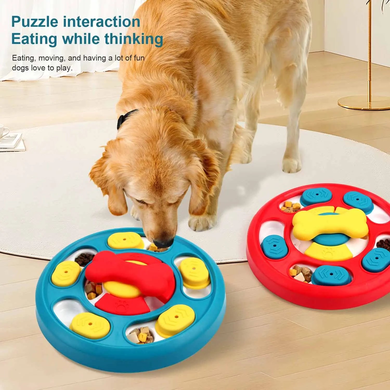 Jouet puzzle coule pour chien, mangeoire lente, augmentation du QI du chiot, distributeur de nourriture, anti-étouffement, britware, assiette à lécher pour chien, fournitures pour animaux de compagnie Jouet puzzle coule pour chien, mangeoire lente, augmentation du QI du chiot, distributeur de nourriture, anti-étouffement, britware, assiette à lécher pour chien, fournitures pour animaux de compagnie