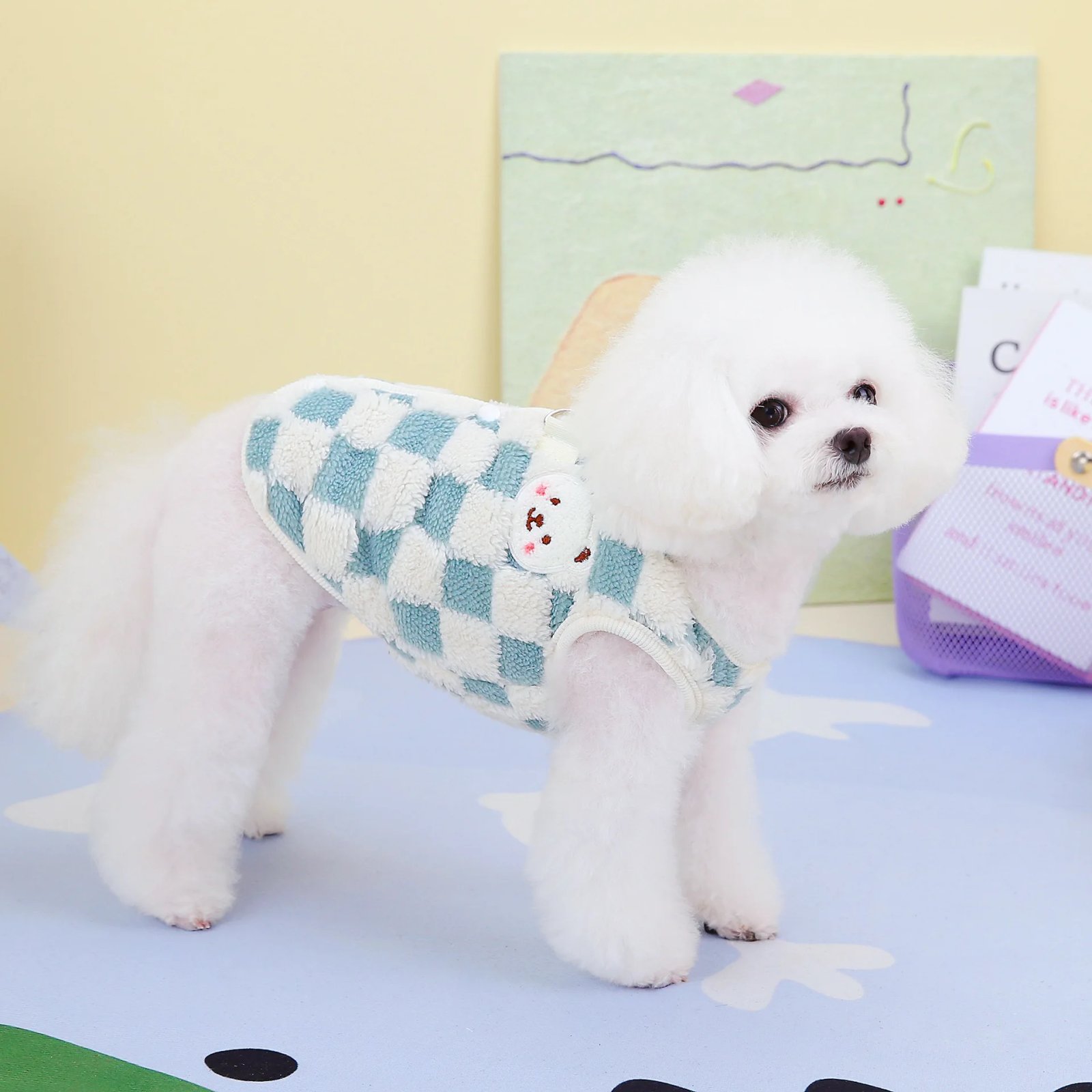 Veste d'hiver perforée pour petits chiens, manteau pour chien de compagnie, vêtements pour chiots, costume pour chihuahua, fournitures pour animaux de compagnie