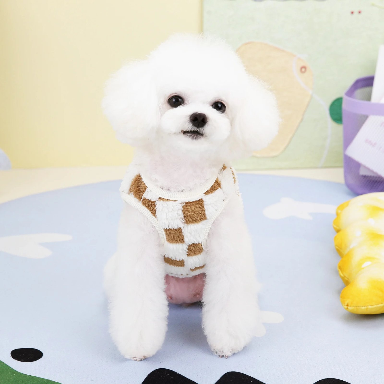 Veste d'hiver perforée pour petits chiens, manteau pour chien de compagnie, vêtements pour chiots, costume pour chihuahua, fournitures pour animaux de compagnie
