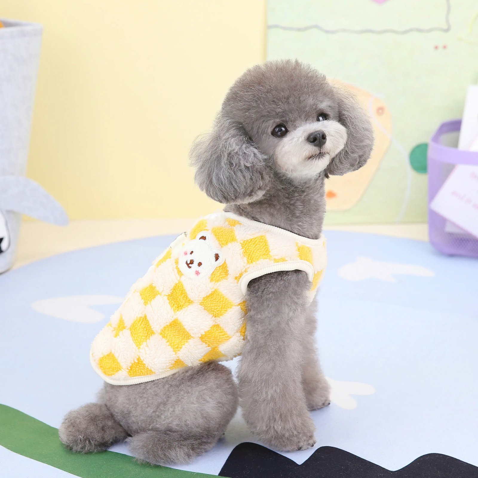 Veste d'hiver perforée pour petits chiens, manteau pour chien de compagnie, vêtements pour chiots, costume pour chihuahua, fournitures pour animaux de compagnie