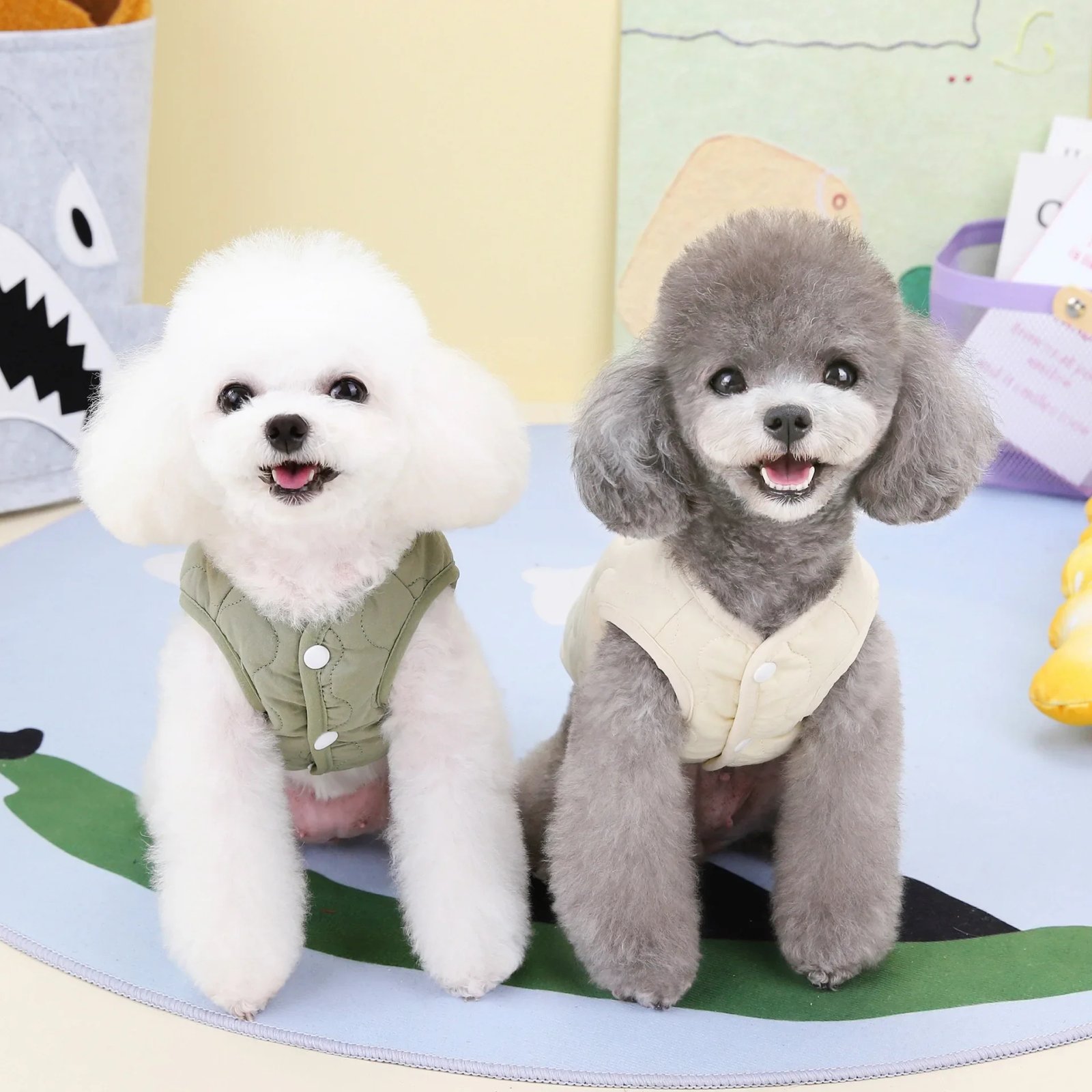 Veste en coton avec anneau en D pour chien, manteau en émail chaud, vêtements pour chiots, costume pour animaux de compagnie, petits et moyens chiens, hiver
