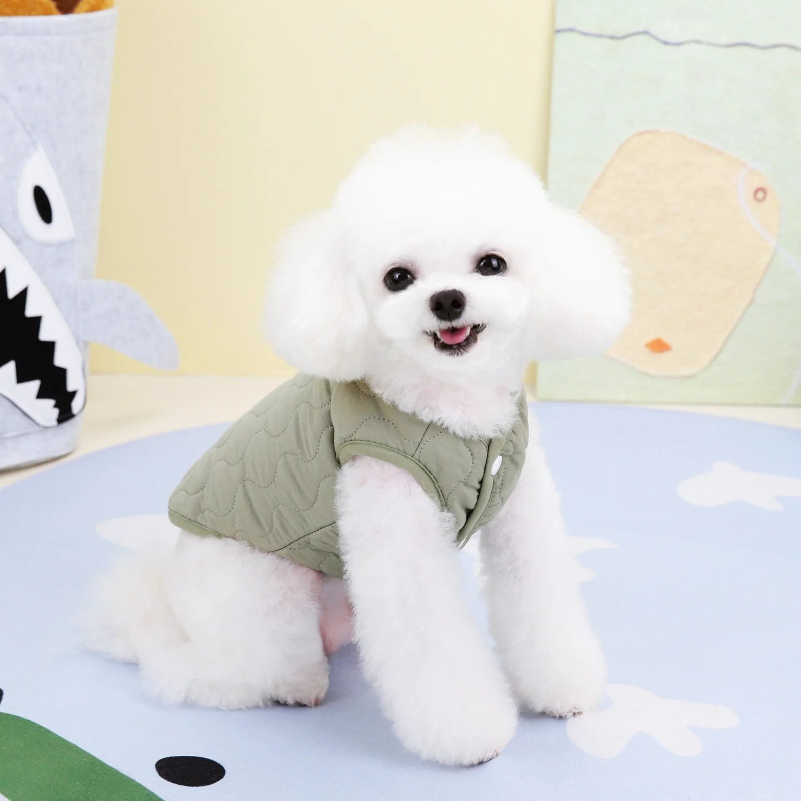 Veste en coton avec anneau en D pour chien, manteau en émail chaud, vêtements pour chiots, costume pour animaux de compagnie, petits et moyens chiens, hiver