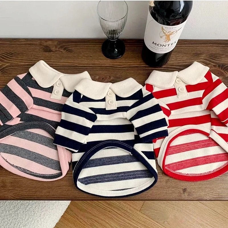 Polo d'été pour chiens Vêtements pour chiots Bichon Frise Chihuahua Stripe Dog Sweatshirt Dog Cooling Vest for Small and Medium Dogs