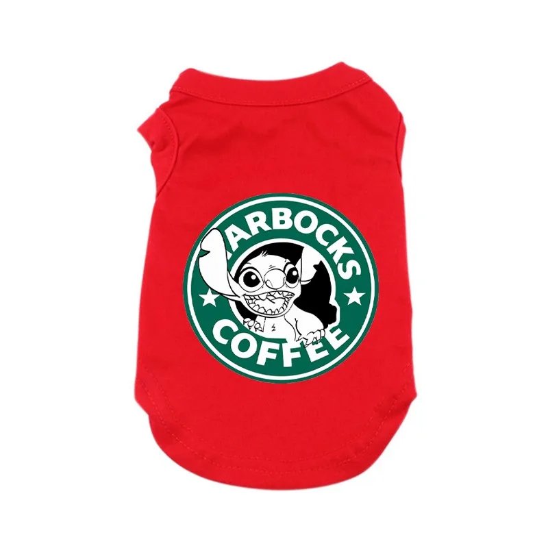 Vêtements en coton pour animaux de compagnie Disney Stitch, costume Chihuahua, vêtements d'été pour chiens, chiots, petits et moyens chiens, bouledogue français, mince