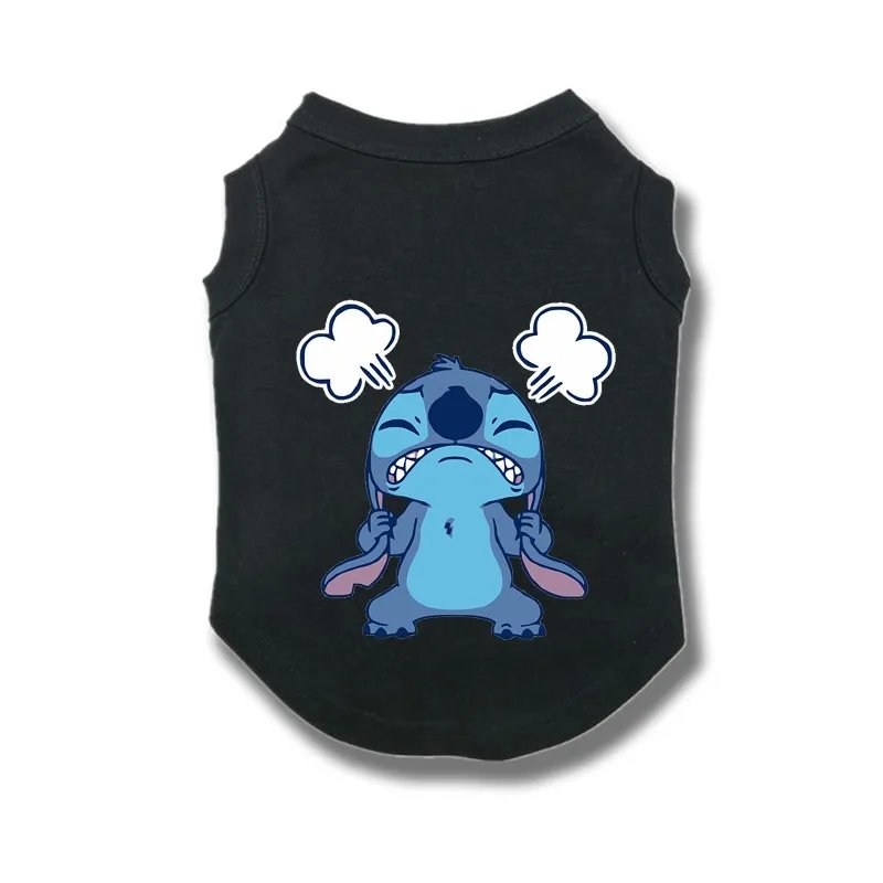 Vêtements en coton pour animaux de compagnie Disney Stitch, costume Chihuahua, vêtements d'été pour chiens, chiots, petits et moyens chiens, bouledogue français, mince