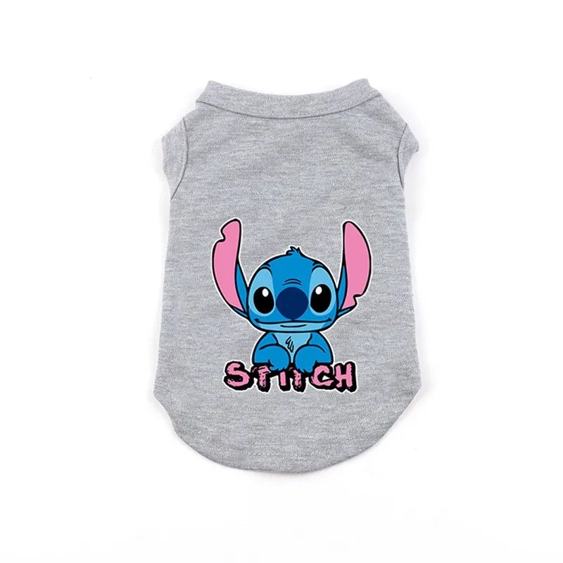 Vêtements en coton pour animaux de compagnie Disney Stitch, costume Chihuahua, vêtements d'été pour chiens, chiots, petits et moyens chiens, bouledogue français, mince