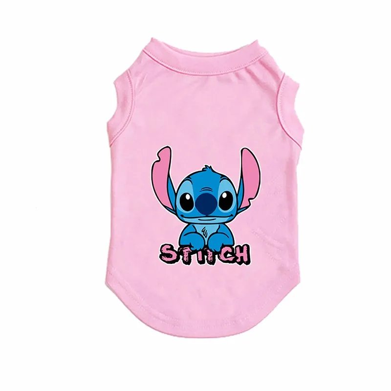 Vêtements en coton pour animaux de compagnie Disney Stitch, costume Chihuahua, vêtements d'été pour chiens, chiots, petits et moyens chiens, bouledogue français, mince