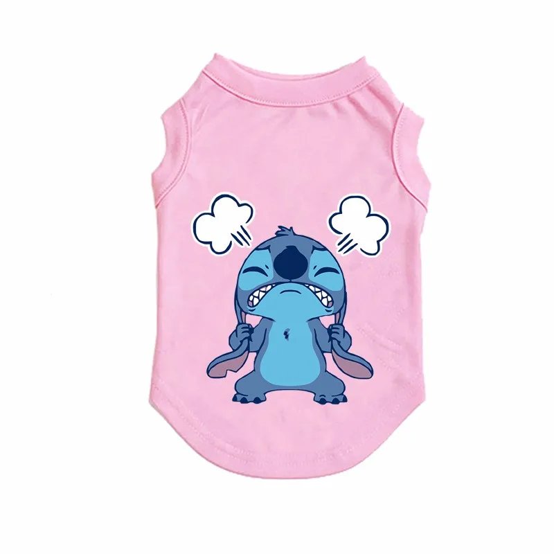 Vêtements en coton pour animaux de compagnie Disney Stitch, costume Chihuahua, vêtements d'été pour chiens, chiots, petits et moyens chiens, bouledogue français, mince