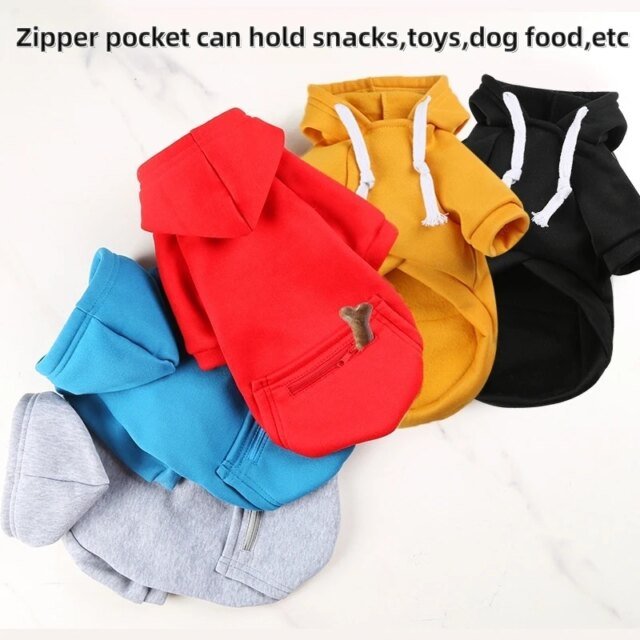 Sweats à capuche pour grands chiens | sweat-shirt avec chapeau et poche zippée | vêtements pour animaux de compagnie – Image 4