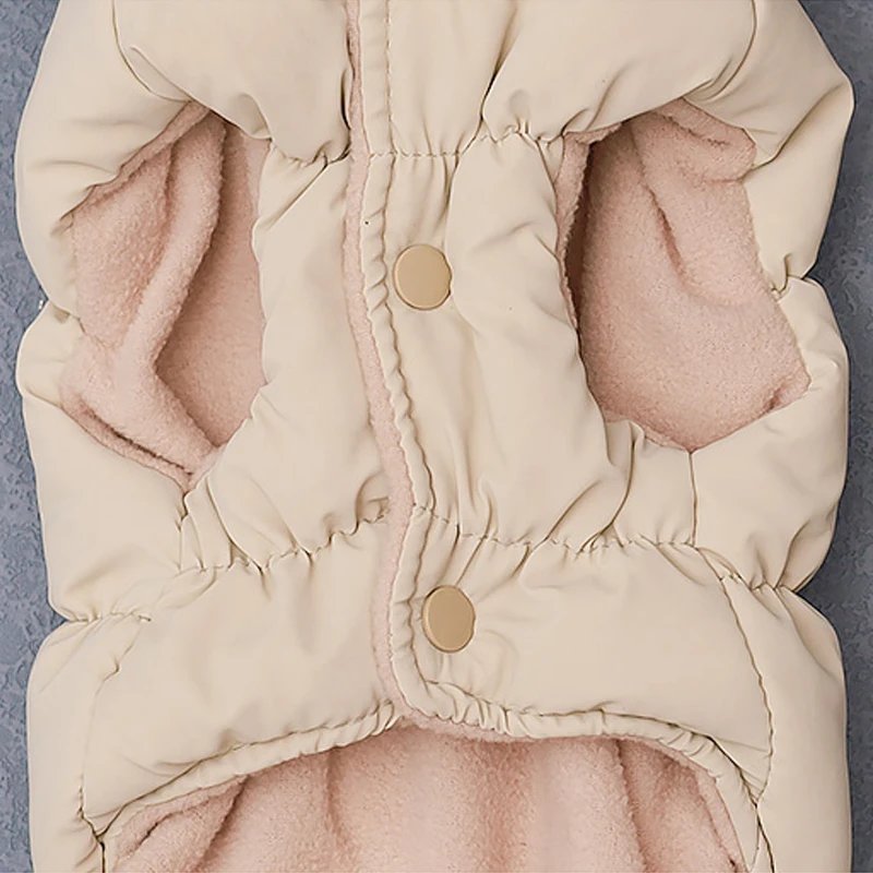 Vêtements rembourrés pour chiots et chats avec anneaux en D, veste chaude pour petits chiens, manteau pour chihuahua, manteau pour bouledogue français, tenues perforées SARL, hiver