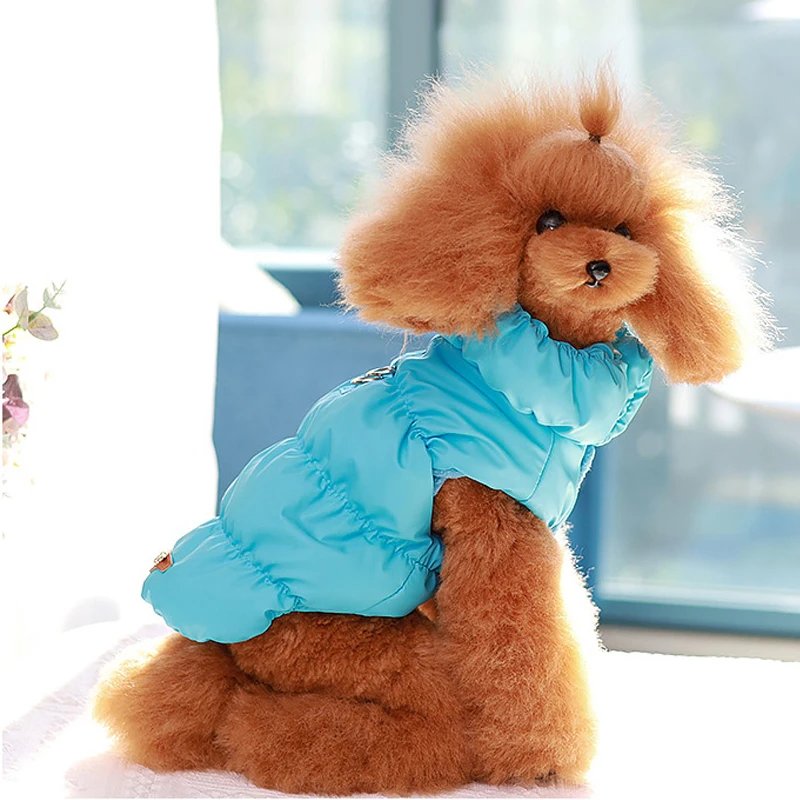 Vêtements rembourrés pour chiots et chats avec anneaux en D, veste chaude pour petits chiens, manteau pour chihuahua, manteau pour bouledogue français, tenues perforées SARL, hiver