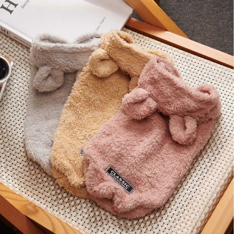 Sweat à capuche d'hiver Smile Dog pour animaux de compagnie, vêtements pour chiens, manteau, veste douce, vêtements pour bouledogue français, PDPP
