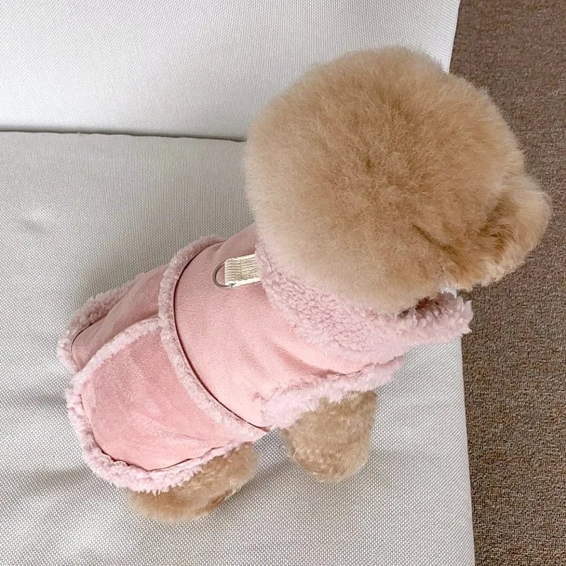 Gilets monochromes classiques pour chiens, vêtements chauds pour petits et moyens chiens, vestes pour chiots, vêtements pour Yorkshire Terrier, sourire, hiver