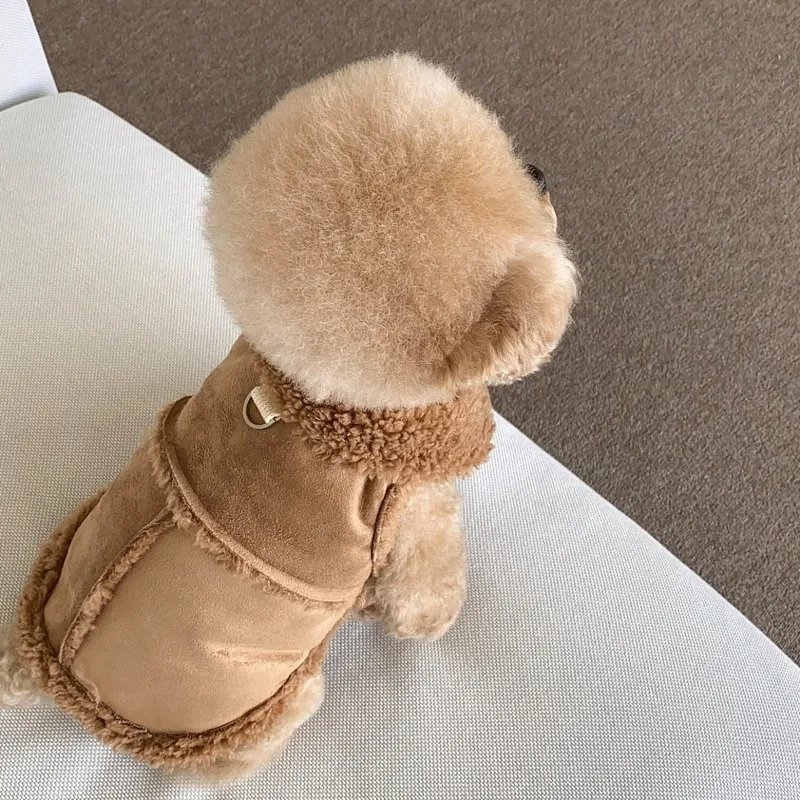 Gilets monochromes classiques pour chiens, vêtements chauds pour petits et moyens chiens, vestes pour chiots, vêtements pour Yorkshire Terrier, sourire, hiver