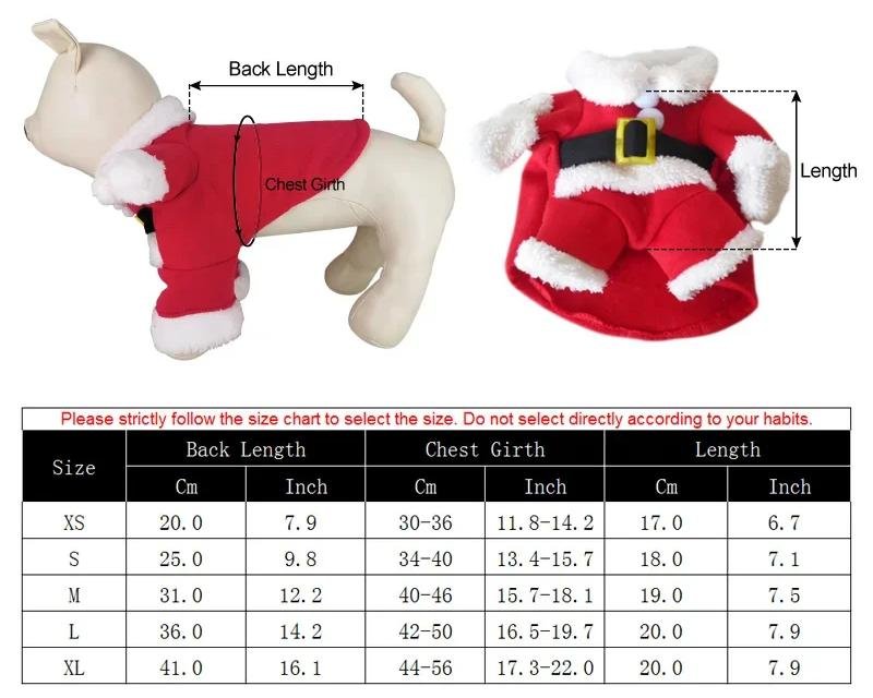 Costumes drôles de père Noël pour animaux de compagnie, vêtements de Noël, tenues de chaton, petits chats, chiens, Noël, nouvel an, hiver