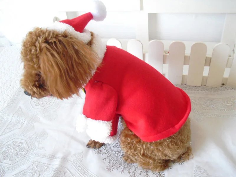Costumes drôles de père Noël pour animaux de compagnie, vêtements de Noël, tenues de chaton, petits chats, chiens, Noël, nouvel an, hiver