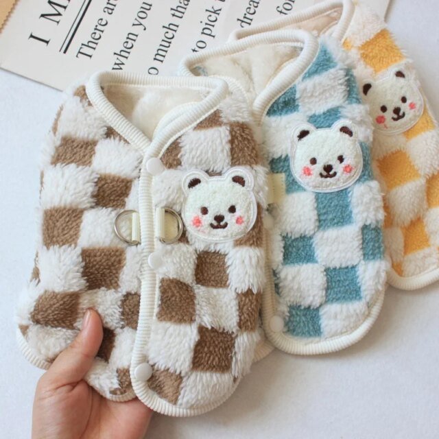 Vêtements d'hiver chauds pour chats | pull cardigan mignon pour animaux de compagnie – Image 4