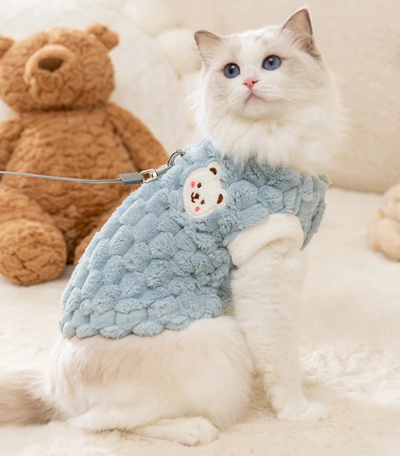 Vêtements d'hiver chauds pour chats sans poils, pull cardigan mignon pour animaux de compagnie, vêtements de costume Sphynx Kedi