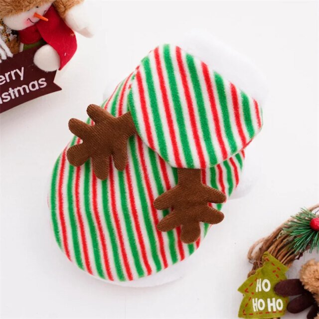 Pull à capuche pour chat | costume chaud pour animaux de compagnie | vêtements de Noël – Image 5