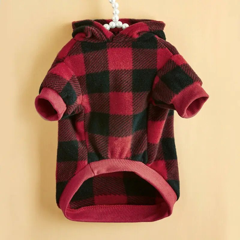 Sweat à Capuche à Carreaux pour Chien et Chat, Vêtement Chaud, Mignon, pour l'Hiver Sweat à Capuche à Carreaux pour Chien et Chat, Vêtement Chaud, Mignon, pour l'Hiver