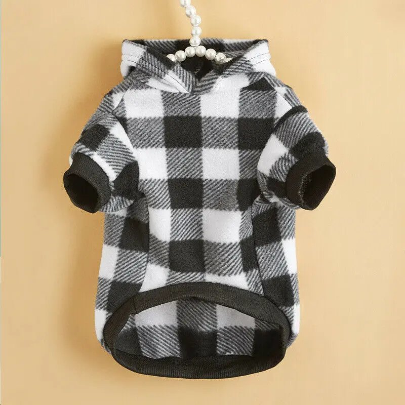 Sweat à Capuche à Carreaux pour Chien et Chat, Vêtement Chaud, Mignon, pour l'Hiver Sweat à Capuche à Carreaux pour Chien et Chat, Vêtement Chaud, Mignon, pour l'Hiver
