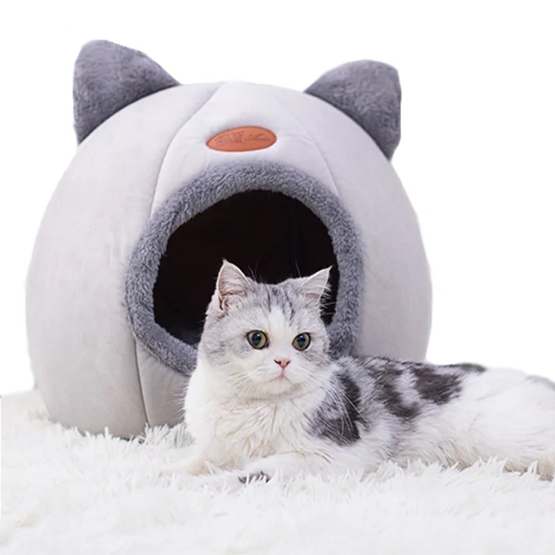 Panier pour dormir profondément en hiver, lit confortable pour chat, panier pour petit chien, produits pour animaux de compagnie, tente, grotte, nid d'intérieur, nouveauté